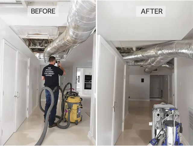Whitman Air Duct Cleaning professional performing thorough air duct cleaning in Whitman